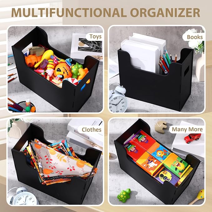 1 Pcs Portable Desktop File, Side Handles, Filing Organizer, Hanging File Folders, Letter Size for Schools Office Home (Black)