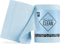 Fantasticlean Microfiber Cleaning Cloth Roll -60 Pack, Tear Away Paperless Towels, 8" x 8", Reusable Washable Rags, for House Kitchen, Pet, Office, Indoor Outdoor, Compact and Portable (Baby Blue)