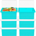 6 Pack-Silicone Freezer Tray with Lid-Stackable Soup Freezer Container Molds,2-Cup Ice Cube Trays for Perfect Portion Control,Food Storage & Meal Prep,Oven & Dishwasher Safe