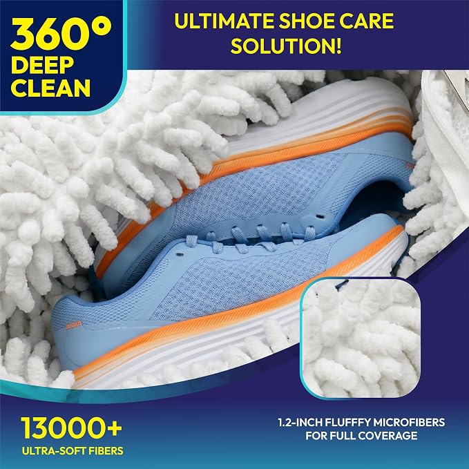 Shoe Washing Bag for Washing Machine, Reusable Shoes Laundry Bag with Zipper Lock, Dual Compartment for Sneakers, Trainers & Kids Shoes (2)