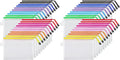 JARLINK 40 Pack 10 Colors Zipper Mesh Document Pouch, 6x9 Inch/A5, Plastic Water-Resistant File Bags, for School Office Supplies, Cosmetics Travel Storage, Assorted Color