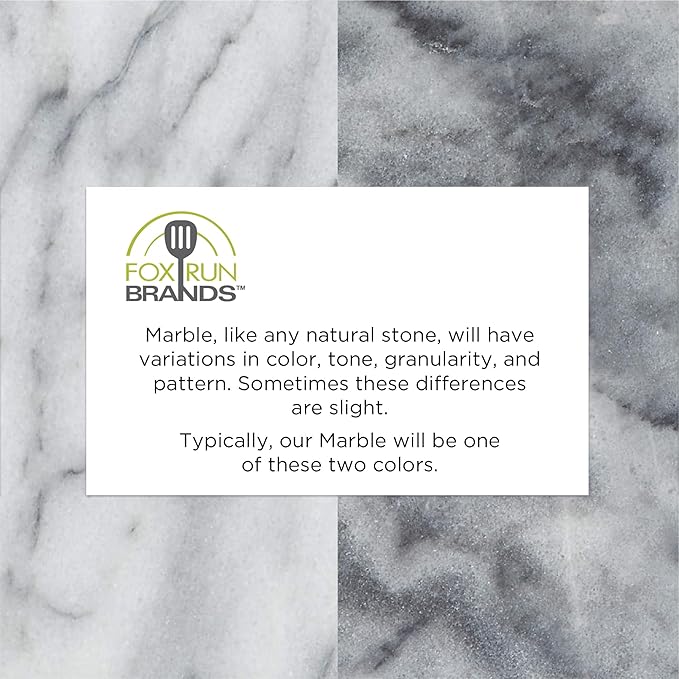 Fox Run White Marble Double Salt Cellar, 4” x 4” x 2.5”