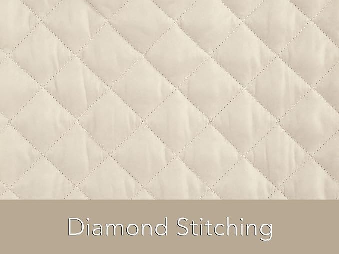 Covermates Keepsakes Rectangular Appliance Cover – Quilted Kitchen Appliance Cover for Countertop Storage – Dust Protection – Stain Resistant – Washable – Slip-On Appliance Design, Cream