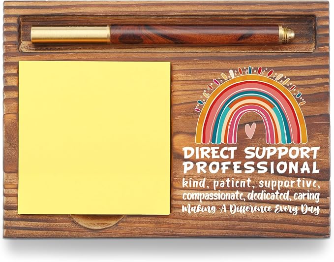 Direct Support Professional Appreciation Gift Sticky Note Holder, Thank You Encouragement Desk Accessory for Coworker, DSP Week Office Desk Item TZP179