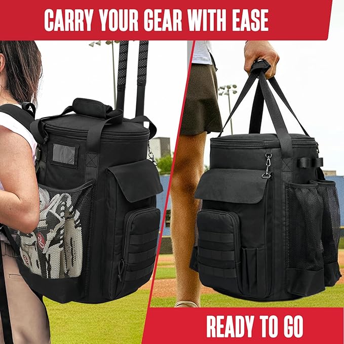 Baseball Bucket Bag, Softball Coaches Bags Fit 6 Gallon Buket, Baseball Coaching Accessories with Multiple Pockets