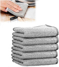 2024 New Multipurpose Wire Dishwashing Rags for Wet and Dry, Non-scratch Wire Dishcloth, Metal Wire Dishwashing Cloth Scrubs Cleans, Reusable Steel Wool Scrubber for Kitchen Cleaning (D-5 Bilayer)