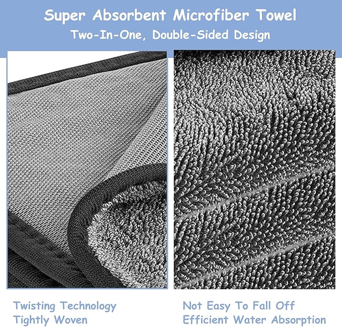 Shiny Wipes Shower Cleaning Cloths, 3pcs Shiny Drying Towel, Super Absorbent Microfiber Bath Towels, Fast Drying Shower Towels, Microfiber Towels for Cars (3pack, 15.74 * 15.74 INCH)