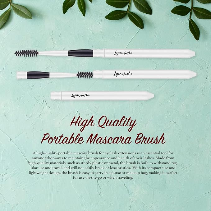 Lyon Lash Eyelash Extension Shampoo (Peach), Gentle Formula Paraben & Sulfate Free, Oil Free Foam Cleanser Kit | Remove Eye Makeup & Oil & Dust | Professional Salon And Home Use (60ml + 1 mascara wand + 1 cleansing brush)