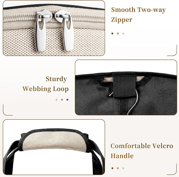 MISSLO Carry on Garment Bags for Travel for Women 56" Foldable Dress Bag with Large Pockets Bag Suit Luggage Garment Bag with Shoulder Strap for Business, Wedding, Hanging Clothes, Black