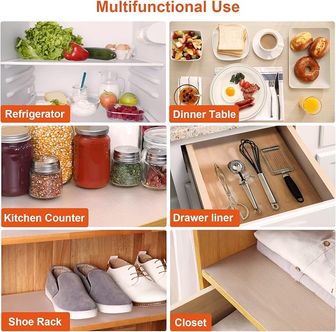 Anoak Shelf Liner Cabinet Liner, Non Adhesive Drawer Liner, Washable 20 Inch x 35 FT(420 Inch) Waterproof Durable Non-Slip Shelf Liner for Kitchen, Drawer, Refrigerator