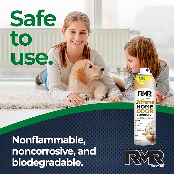 RMR Xtreme Home Odor Eliminator Spray - Neutralize Furniture, Clothing, Shoes, Garbage Cans, and More, 15 Ounces, Unscented