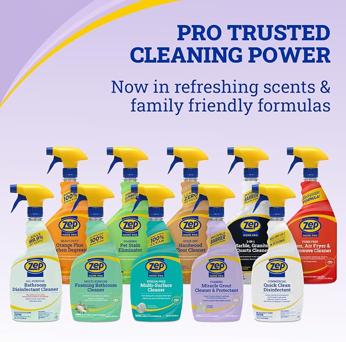 Zep Home Pro Foaming Miracle Grout Cleaner & Protectant - 32 Fl. OZ - (Pack of 1) 2-in-1 for Sparkling Clean Grout Lines