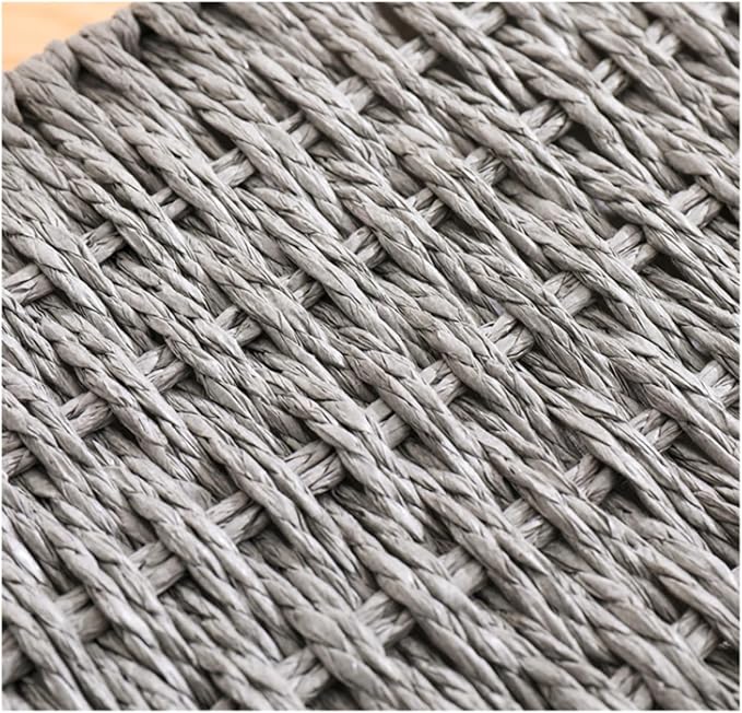 1PC Woven Storage Basket with Lid for Closet Shelf-Grey Medium | Bathroom, Closet & Shelf Storage Basket, Sewing & Towel Basket, Blanket & Toy Storage, Woven Basket with Liner