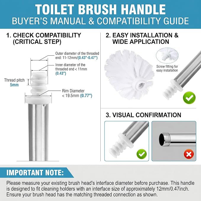 4Pcs Toilet Bowl Brush Replacement Head, Universal Toilet Brush Head Replacement, Ball Shaped Toilet Brushes Heads, for Home Hotel Bathroom Cleaning Tool(White)