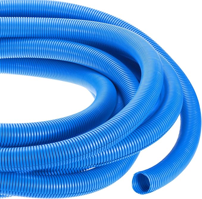 DMiotech 50ft Wire Loom Split Tubing 1 1/2 Inch(38 Mm) ID, Cord Protectors from Pet Flexible Conduit Cable Management for Office, Home, Garden, Blue