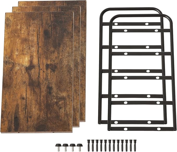 IBUYKE Counter Shelf,Kitchen Organization and Storage,Brown TWJ001H | 3-Tier Bathroom Countertop Organizer Tray Makeup Shelf Counter Standing Spice Rack Storage Shelf Cosmetic Holder