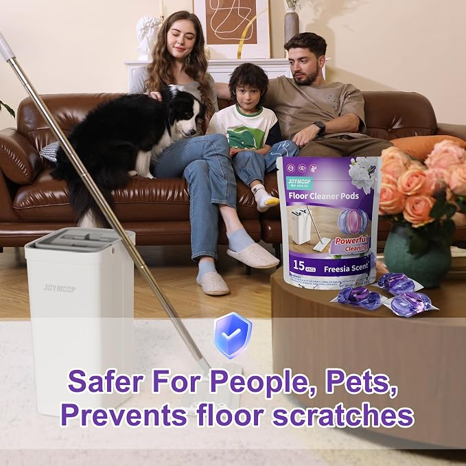 JOYMOOP Floor Cleaner for Mopping, 15 PCS Mopping Solution, Hardwood Floor Cleaner, Works Perfectly with Mop Bucket