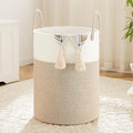 Artfeel Laundry Basket,Woven Cotton Rope Laundry Hamper,40L for Decorative Storage of Dirty Clothes,Toys and Blankets in Bathroom,Baby Room and Living Room