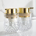 Glass Foam Soap Dispenser Set - 2 Pack Bathroom Hand Soap Dispensers,Refillable Dish Soap Dispenser for Gold Pump,Modern Home Soap Dispenser for Bathroom,Kitchen