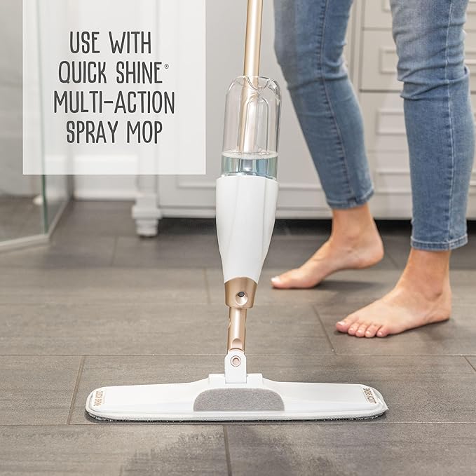 Quick Shine Multi Surface Floor Cleaner 27oz, 6Pk | Ready to Use-Streak Free- No Rinse | Use on Hardwood, Laminate, Luxury Vinyl Plank & Stone | Use in Spray Mops & Vac Mops | Safer Choice Cleaner