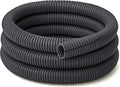 Electriduct Split Wire Loom Tubing Polyethylene Corrugated Flexible Conduit - 3/4" Nominal Size - 10 Feet - Gray