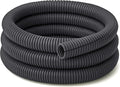 Electriduct Split Wire Loom Tubing Polyethylene Corrugated Flexible Conduit - 1" Nominal Size - 10 Feet - Gray
