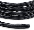 Wire Loom 3/8 inch 10ft, Split Loom, Outdoor Cord Protector | Flexible Wire Conduit Automotive, Wire Protector Tubing, Black