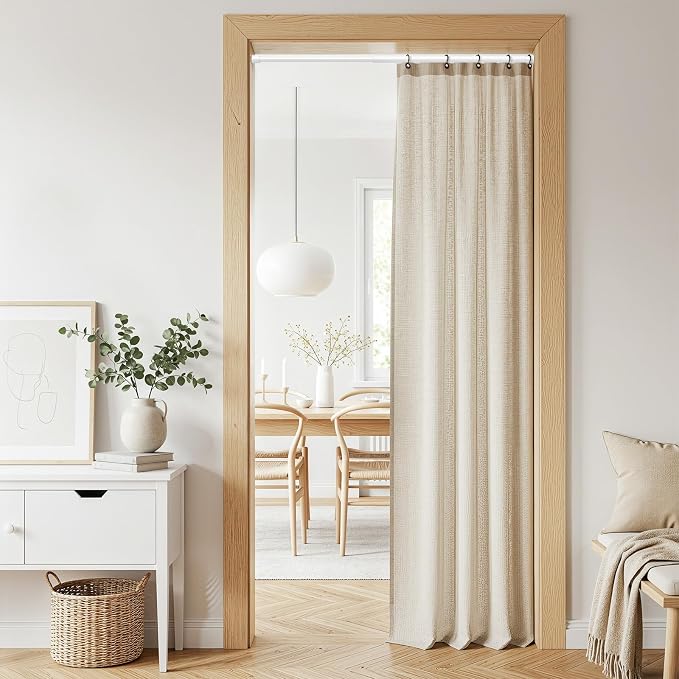 Tension Curtain Rod for Window 34 to 59 Inch Adjustable Spring Loaded Curtain Rods No Drilling White Tension Rods for Doorway Closet Door Kitchen Bathroom