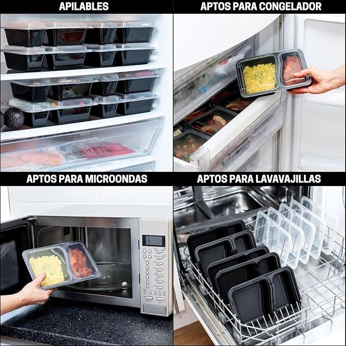 Igluu Meal Prep Containers Reusable (20 Pack) 1 Compartment – 28oz | Food Containers with Lids – Stackable, Microwave, Freezer & Dishwasher Safe – BPA-Free