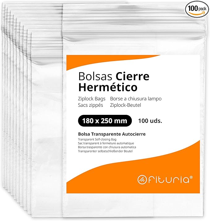 Clear Hermetically Sealed Plastic Bags Ideal for Freezing Food Storage Document Reusable and Preservation Bags - Ofituria