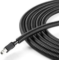 Split Wire Loom 1/4 Inch 6.6FT, Wire Protector Tubing for Cords | Black Flexible Wire Conduit Cover, Cord Protectors from Pets No Chew Electric Wire Cover