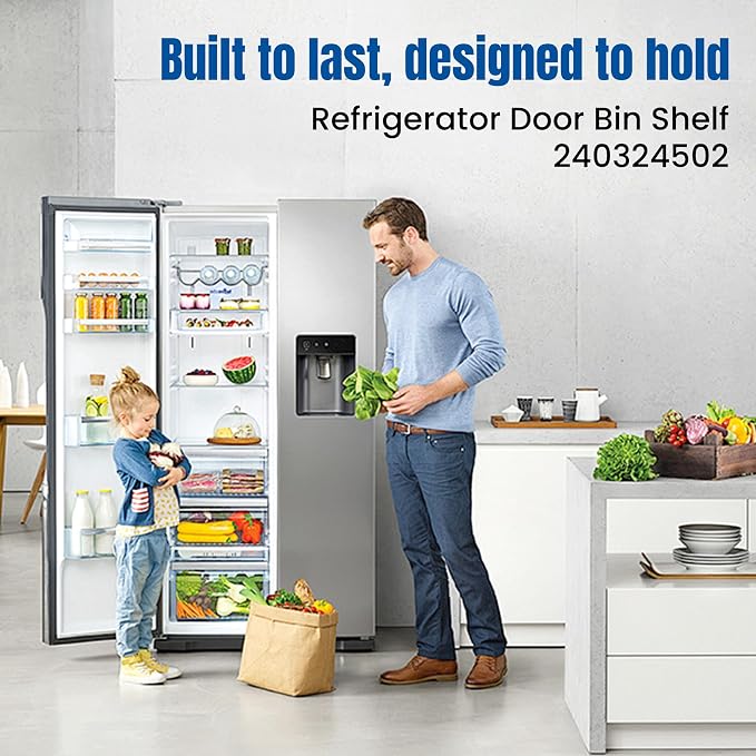 AMI PARTS 240324502 Refrigerator Door Bin Shelf | Compatible with cro-sley,frigi-daire,ken-more Replace 844402,AP2549806,PS429767,EAP429767