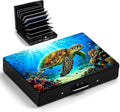 Sea Turtle Metal Wallet Credit Card Protector Case Equipped RFID Blocking | with Pop-Up Button Slim Business Cards Holder Aluminum Cards Case Exclusive Sea Turtle Gifts for Women Men