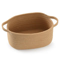 Happyiren Cute Woven Gift Basket with Handle – Brown Storage Basket Empty, Gift Baskets for Valentines Day Birthday Baby Shower Raffle Burr, Decorative Organizer ontainer for Office, Home