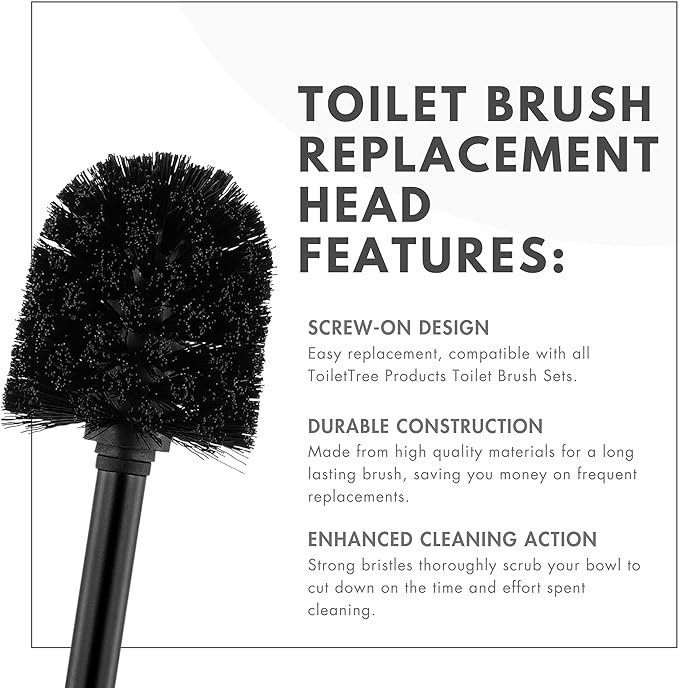 Toilet Brush Replacement Heads for ToiletTree Product Brushes (1)