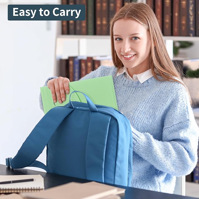 JARLINK 7 Pockets Expanding File Folder, A4 Accordion folders,Blue & Green | Accordion File Folders with 12 Labels, Portable Document Organizer for Home, College, School, and Office Supplies