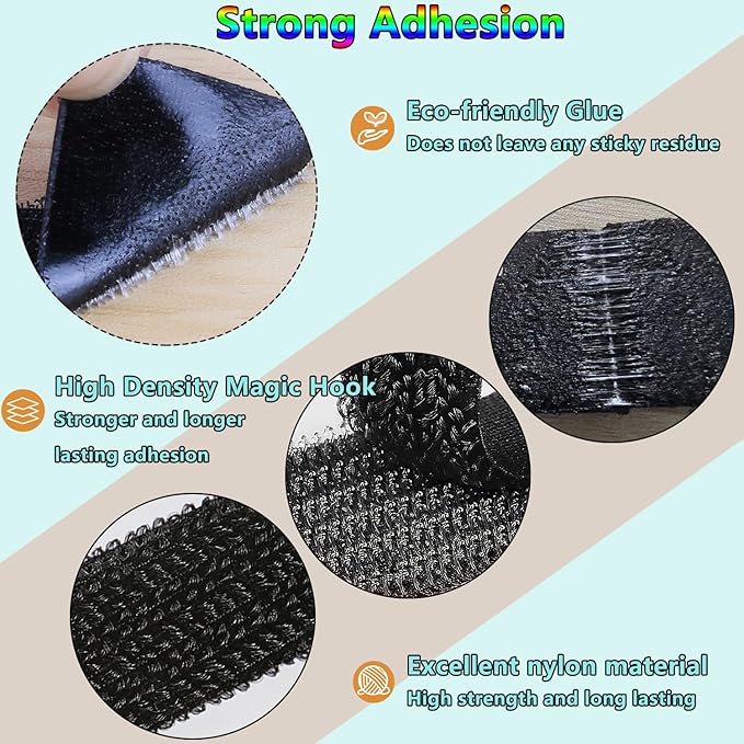 48Pcs Upgraded Under Desk Cable Ties - Self Adhesive Sticky Back Hook and Loop Straps, Wire Cord Management Organizers for Home Office