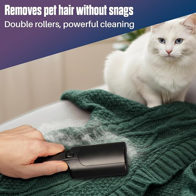 CPHUSA Roller Pet Hair Remover - Reusable Lint Roller Cat and Dog Hair Remover, Portable Multi-Surface Pet Hair Remover for Furniture, Couches, Carpets, Clothing & Bedding