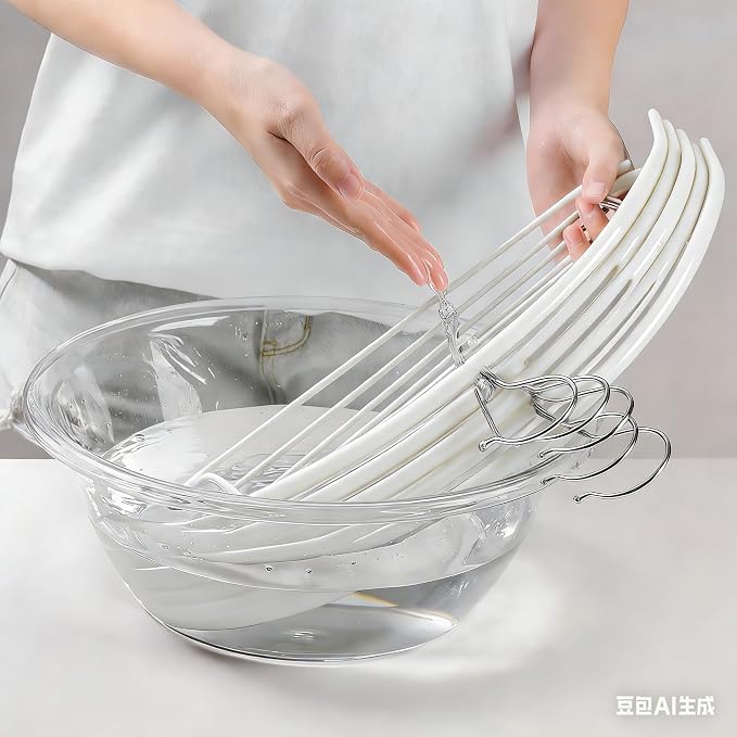 Non Slip PVC Coating Sweater Hangers (20, Silver/White)