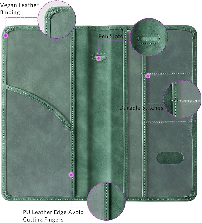 CoBak Car Registration and Insurance Holder | Vehicle Glove Box Organizer, Auto Truck Compartment Document Case with Magnetic Closure for Insurance & Driver License