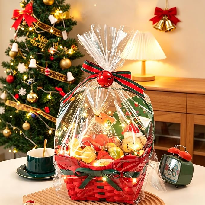 Shrink Wrap Bags, 100Pcs 14x 20 Inches Clear PVC Heat Seal Bags Film for Packagaing Gift Basket,Shoes,Jars,Large handicrafts, gift,cookie trays and Homemade DIY Projects