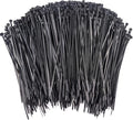Rienar 4” Zip Ties, (Bulk-1000 Pack) 4 Inch Self-Locking Nylon Cable Ties, Premium Small Thin 18 Lbs Durable Plastic Wire Ties Wraps for Indoor and Outdoor, Electronics Organizer UV Rated (Black)