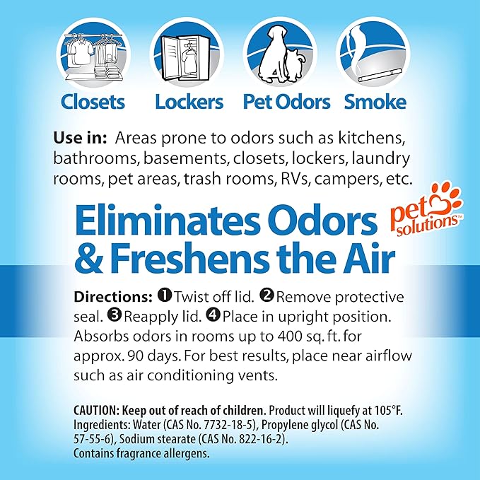 OdoBan Solid Odor Absorber Eliminator for Home and Small Spaces, Fresh Linen Scent, 14 Ounces Each, 9-Pack