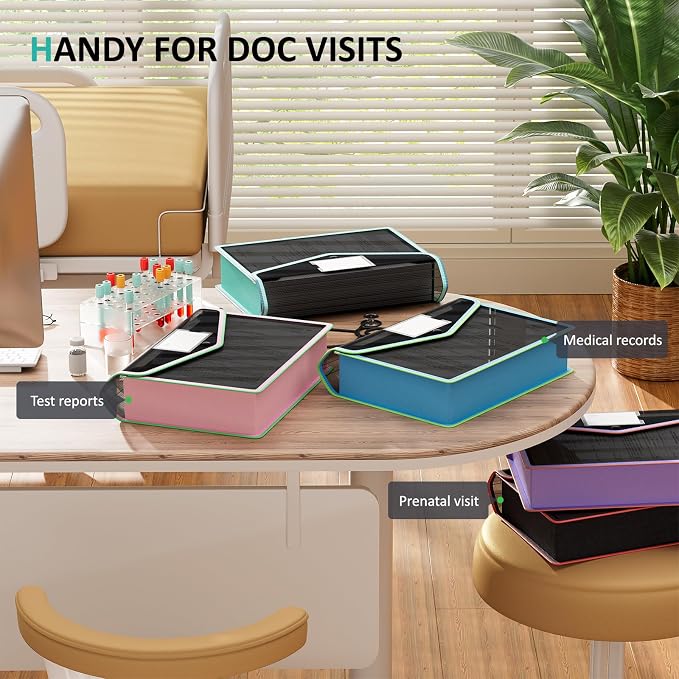 ThinkTex Plastic Expanding File Folder, Black Transparent Envelopes with Snap Closure,Suitable for Home, Office, School and Hospital, Large Capacity，No Dividers, Two-Tone, Fit Letter/A4 Size-5Pcs | with SnapSuitable for Home, Office, School and Hospita...