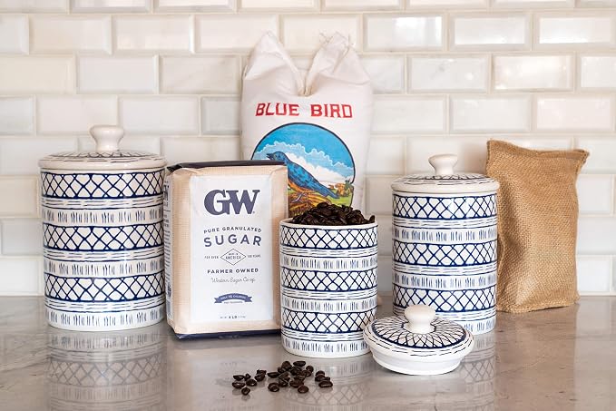 10 Strawberry Street CAN-MARINA Kitchen Canister Set, Set of 3
