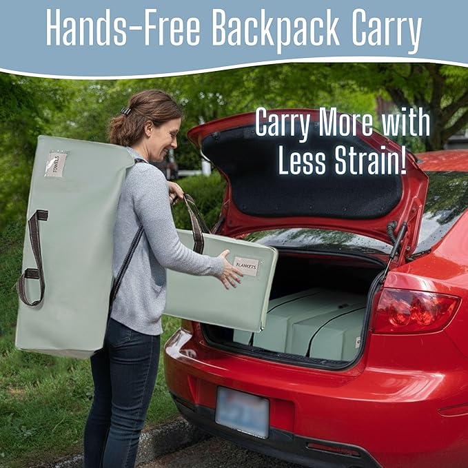 VENO 10 Pack Heavy Duty Moving Bags with Backpack Straps, Zippers & Handles, Extra Large Packing Bags for College Dorm Essentials, Moving Supplies Alternative to Cardboard Moving Boxes