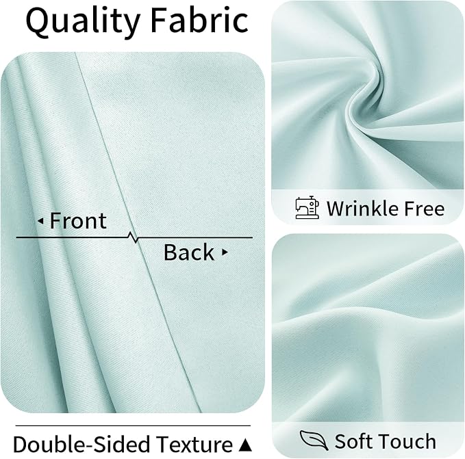 Vatge Closet Curtain for Open Closet, Blue Doorway Curtains with Rod and Magnetic Closure, 80 Inch Drape for Room Divider/Laundry Door/Kitchen Door, 1 Panel, W42 x L80, Aqua