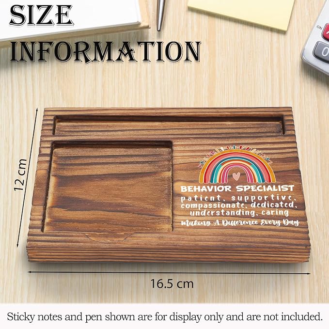 Behavior Specialist Appreciation Gift Sticky Note Holder, Thank You Encouragement Desk Accessory for Coworker, Behavior Specialist Week Office Desk Item TZP178