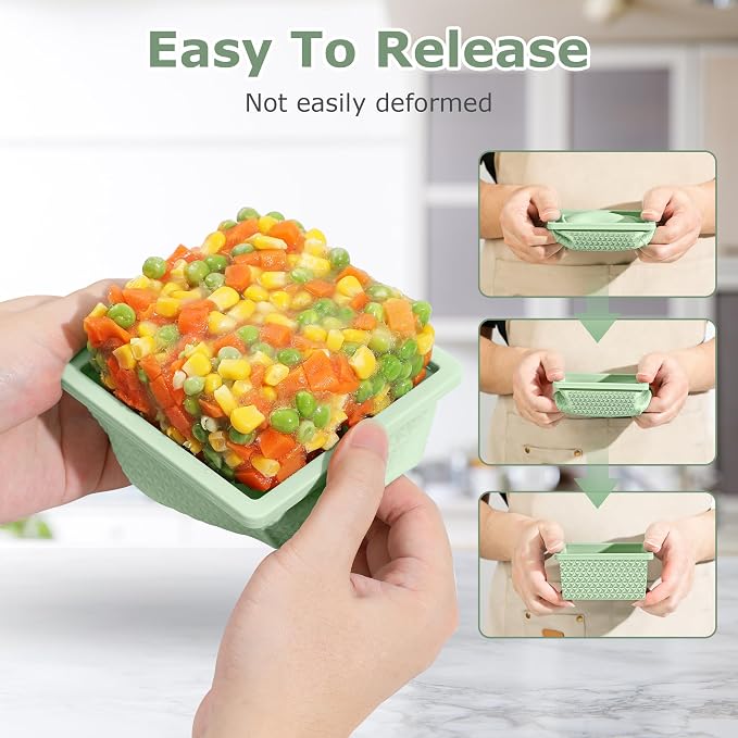 6 Pack-Silicone Freezer Tray with Lid-Stackable Soup Freezer Container Molds,2-Cup Ice Cube Trays for Perfect Portion Control,Food Storage & Meal Prep,Oven & Dishwasher Safe