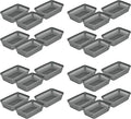 Glad Plastic Storage Basket Set - Multipurpose Drawer Trays, Kitchen Pantry Containers, and Bathroom Bins - Medium Organizers, Grey, 6 Count (Pack of 4)